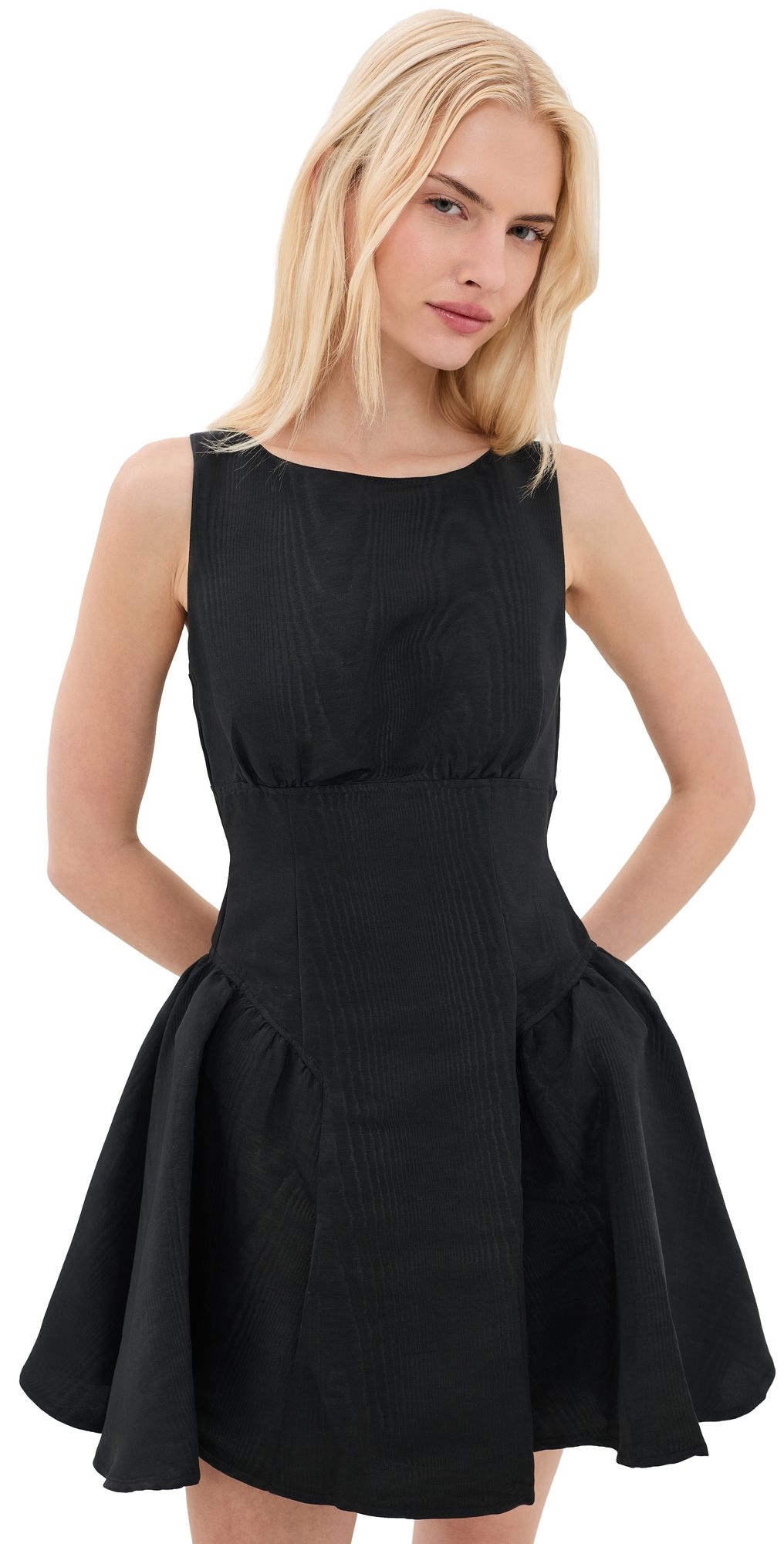 STAUD Gwenette Mini Dress Black 2