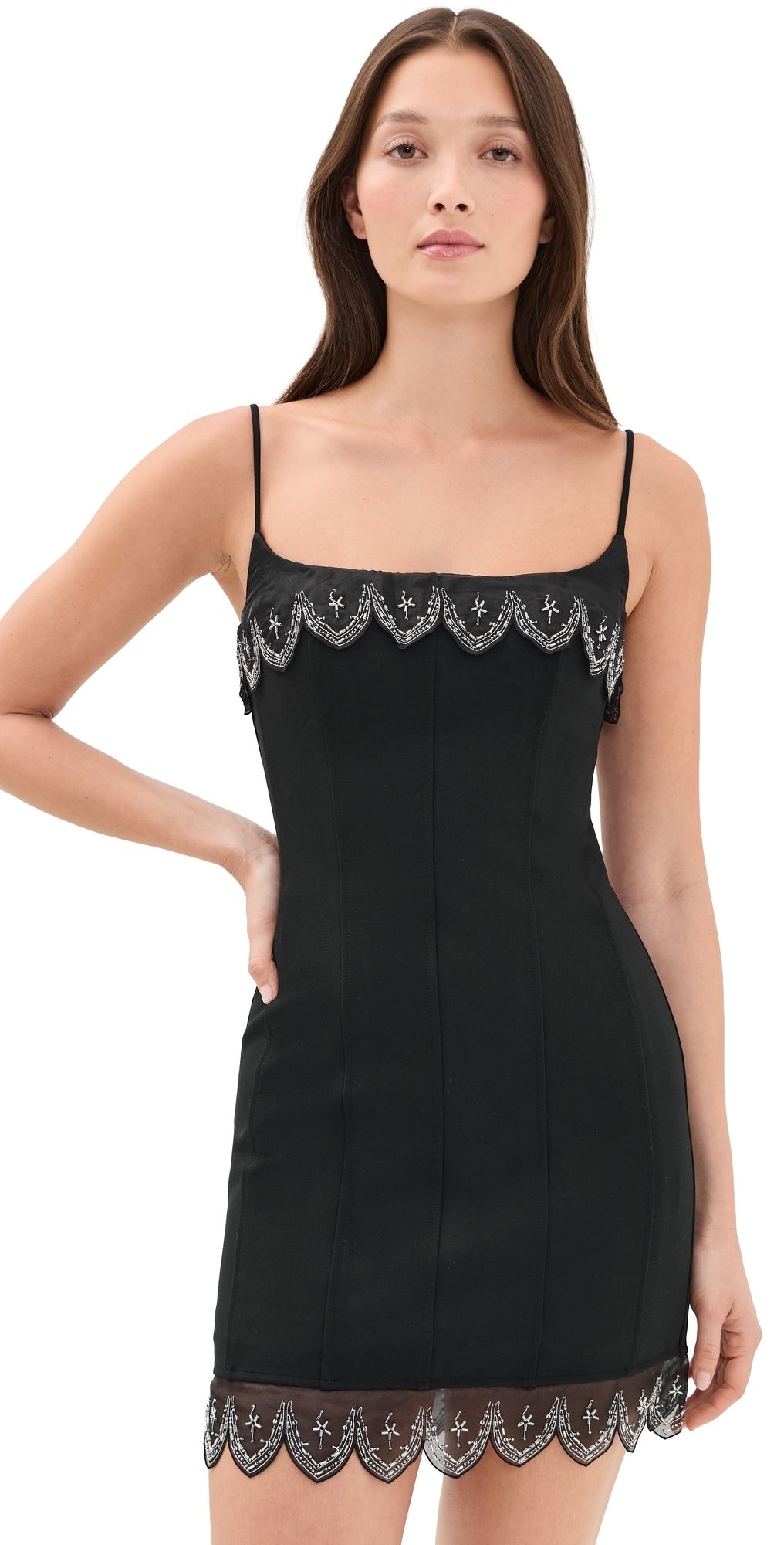 STAUD Colette Dress Black XS