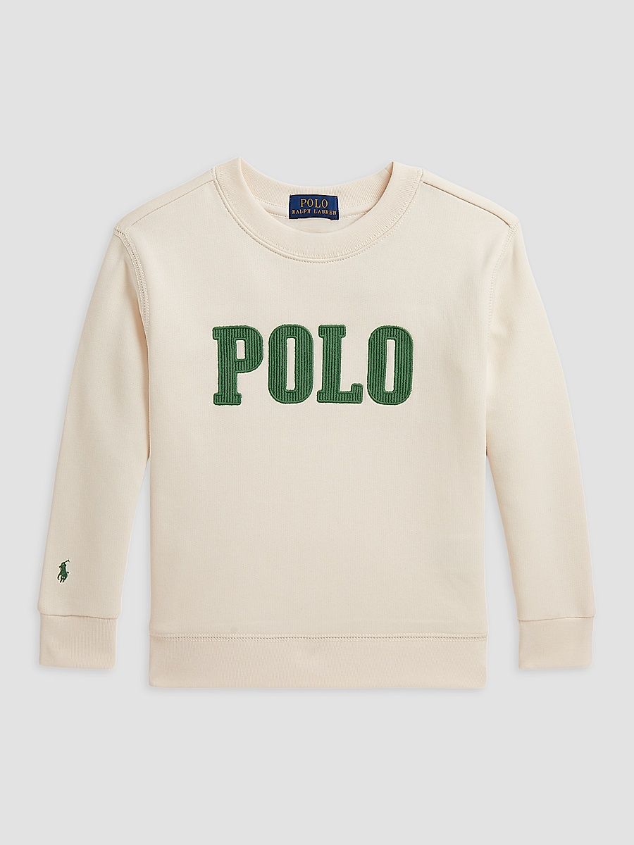 Little Boy's & Boy's & Boy's Logo Embroidered Fleece Sweatshirt - Estate Cream - Size 18