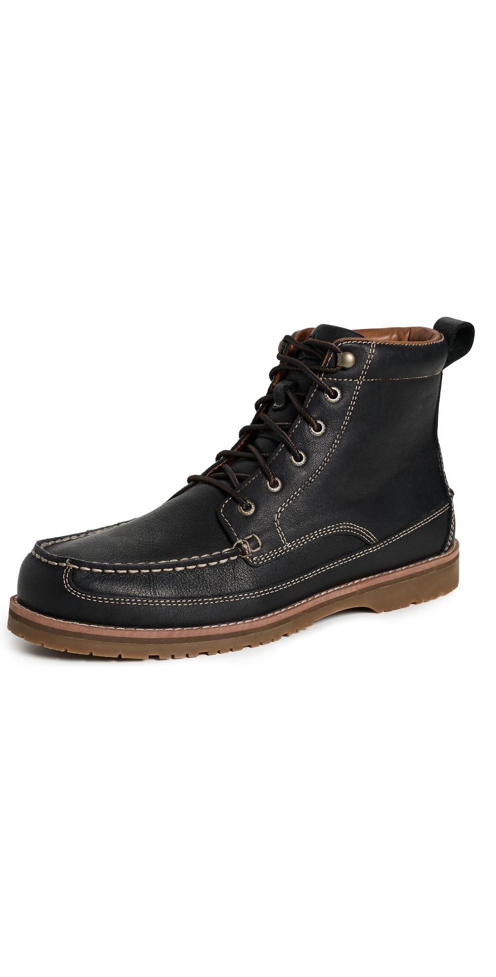 Sperry Mini Lug Moc Toe Boots Black 11.5