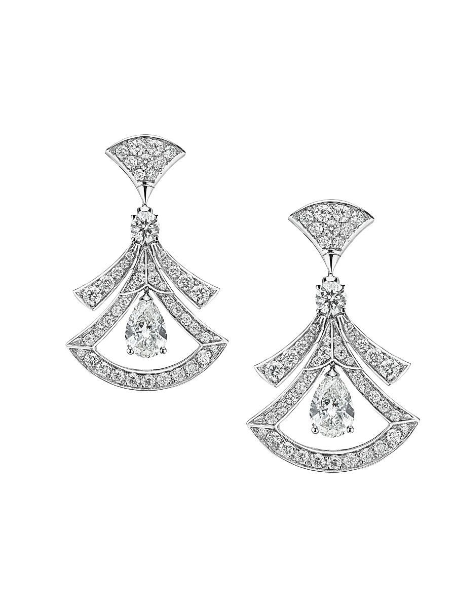 Women's Divas' Dream 18K White Gold & Diamond Drop Earrings - White Gold