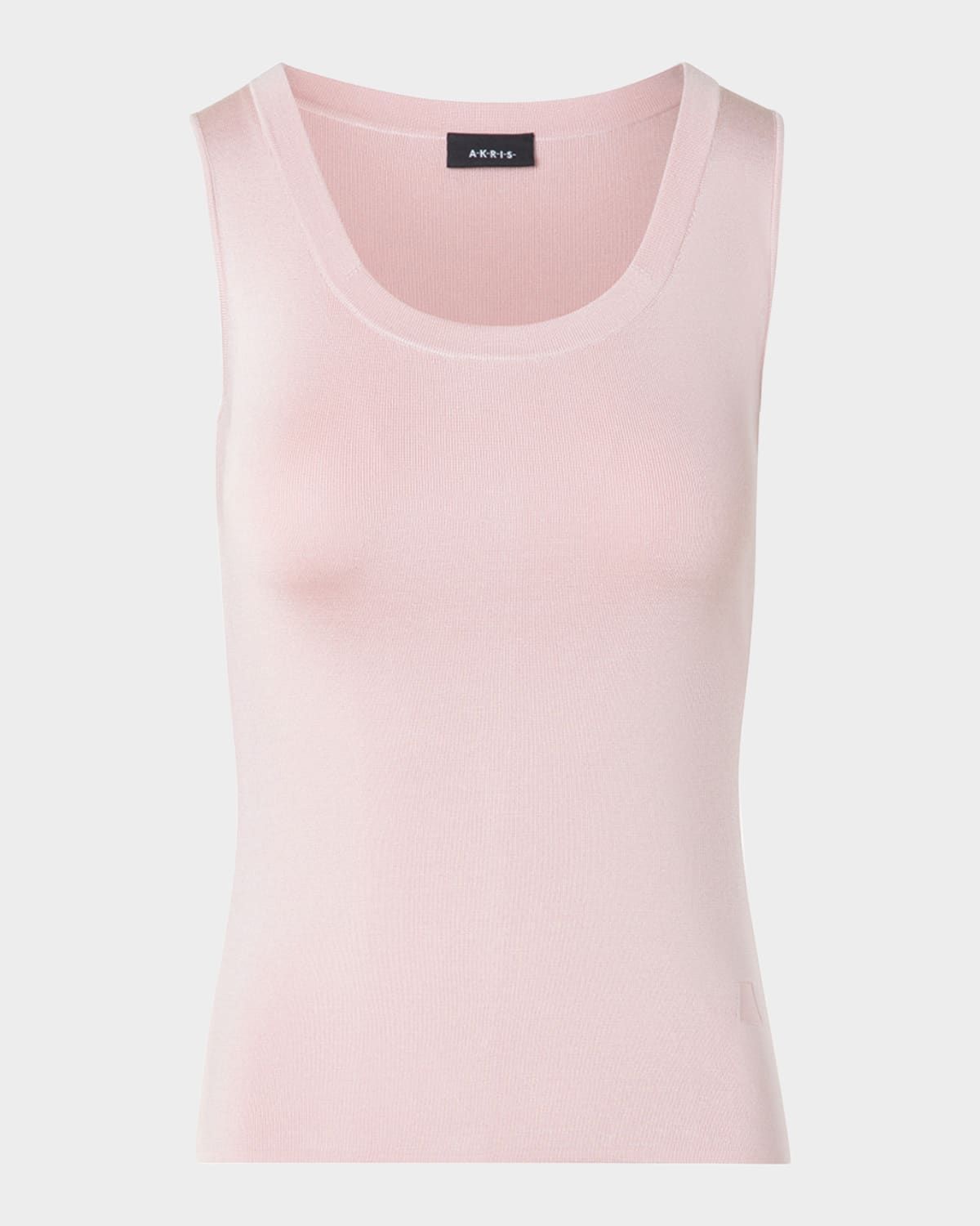 Fitted Silk-Stretch Tank Top