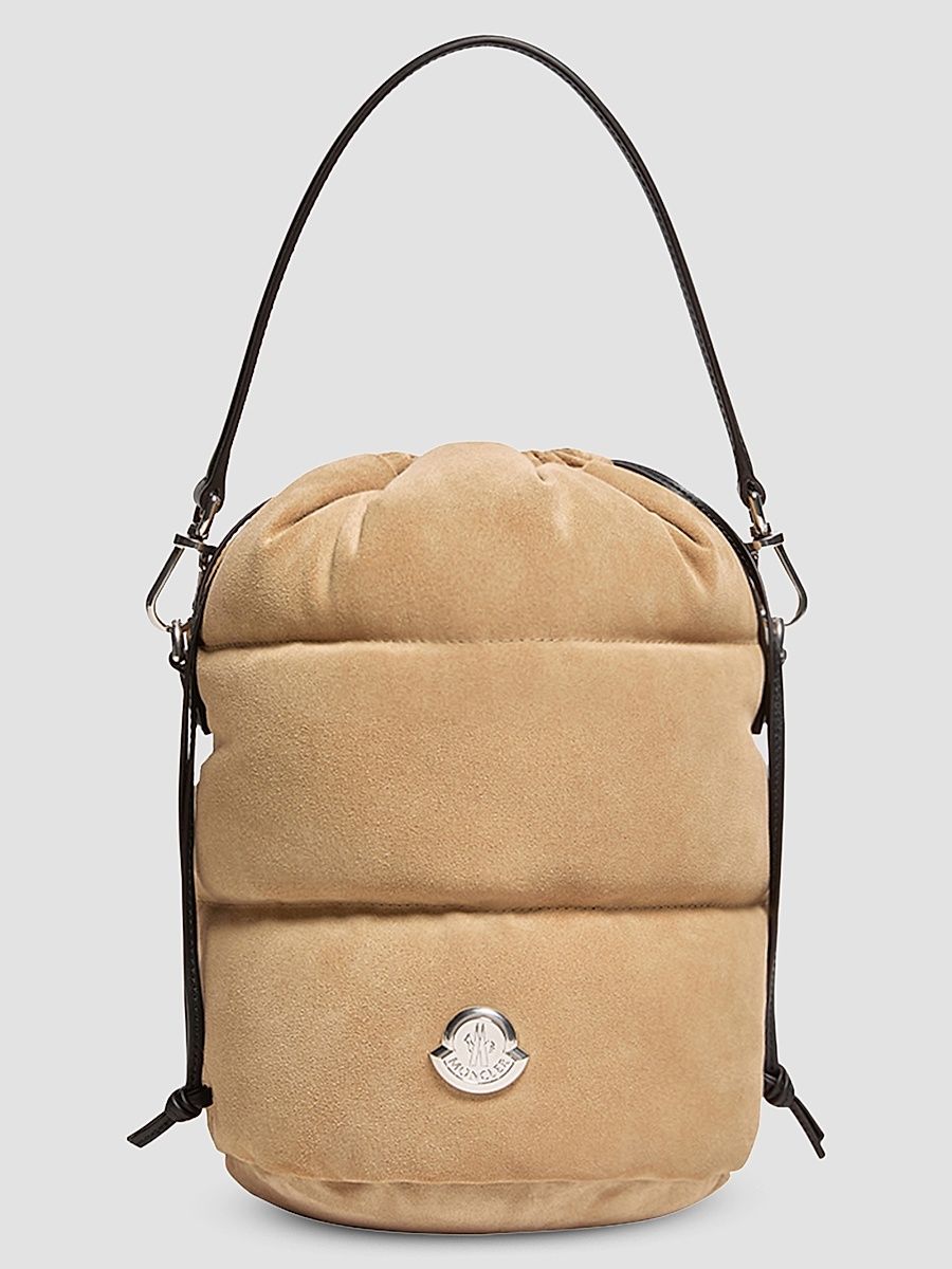 Women's Caradoc Bucket Bag in Suede - Beige