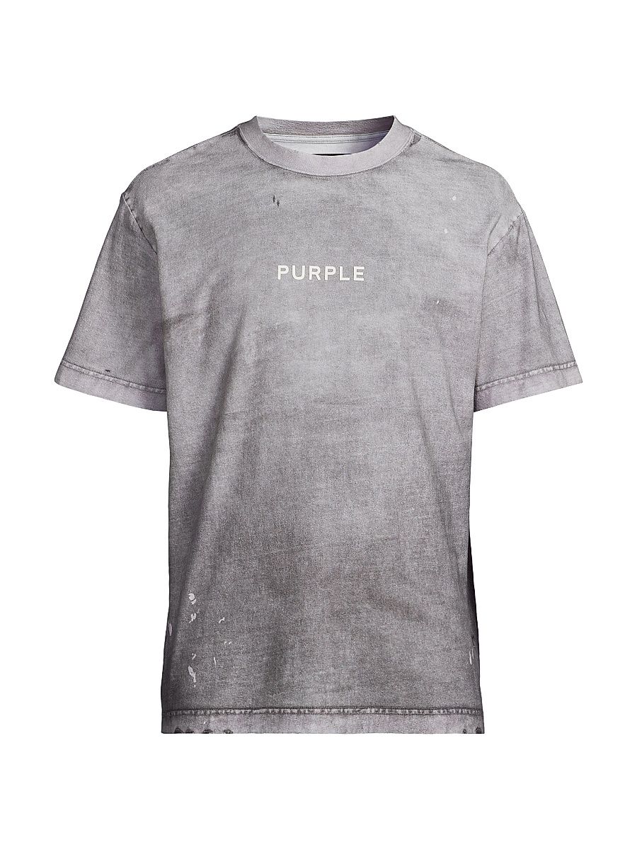 Men's Textured Jersey Logo T-Shirt - Grey - Size XXL