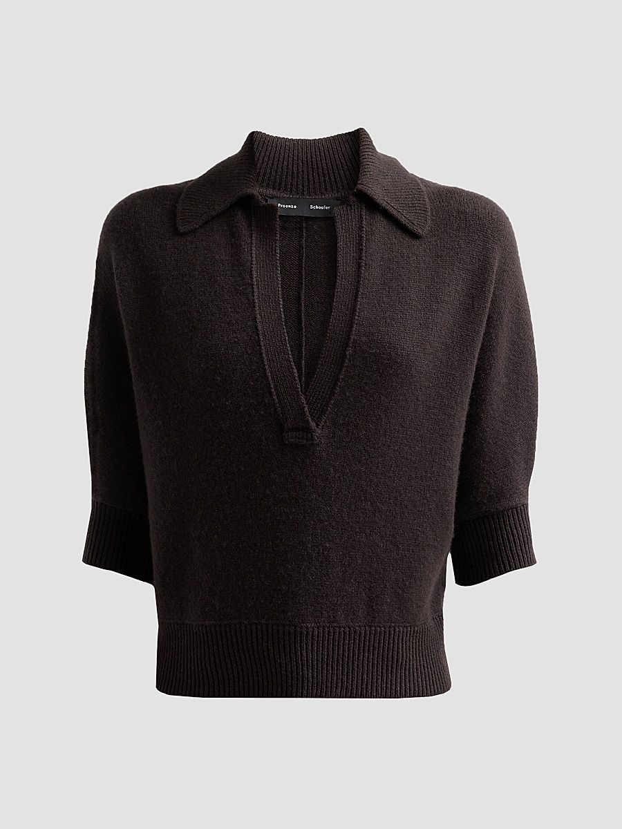 Proenza Schouler Women's Vella Cashmere Knit Top - Espresso - Size Large
