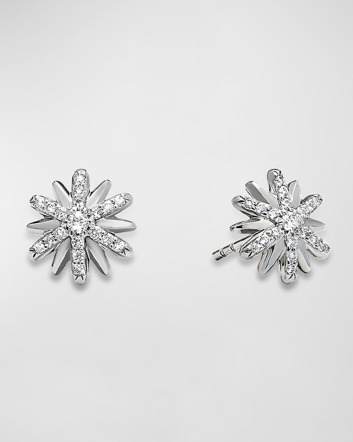 Petite Starburst Stud Earrings with Pave Diamonds