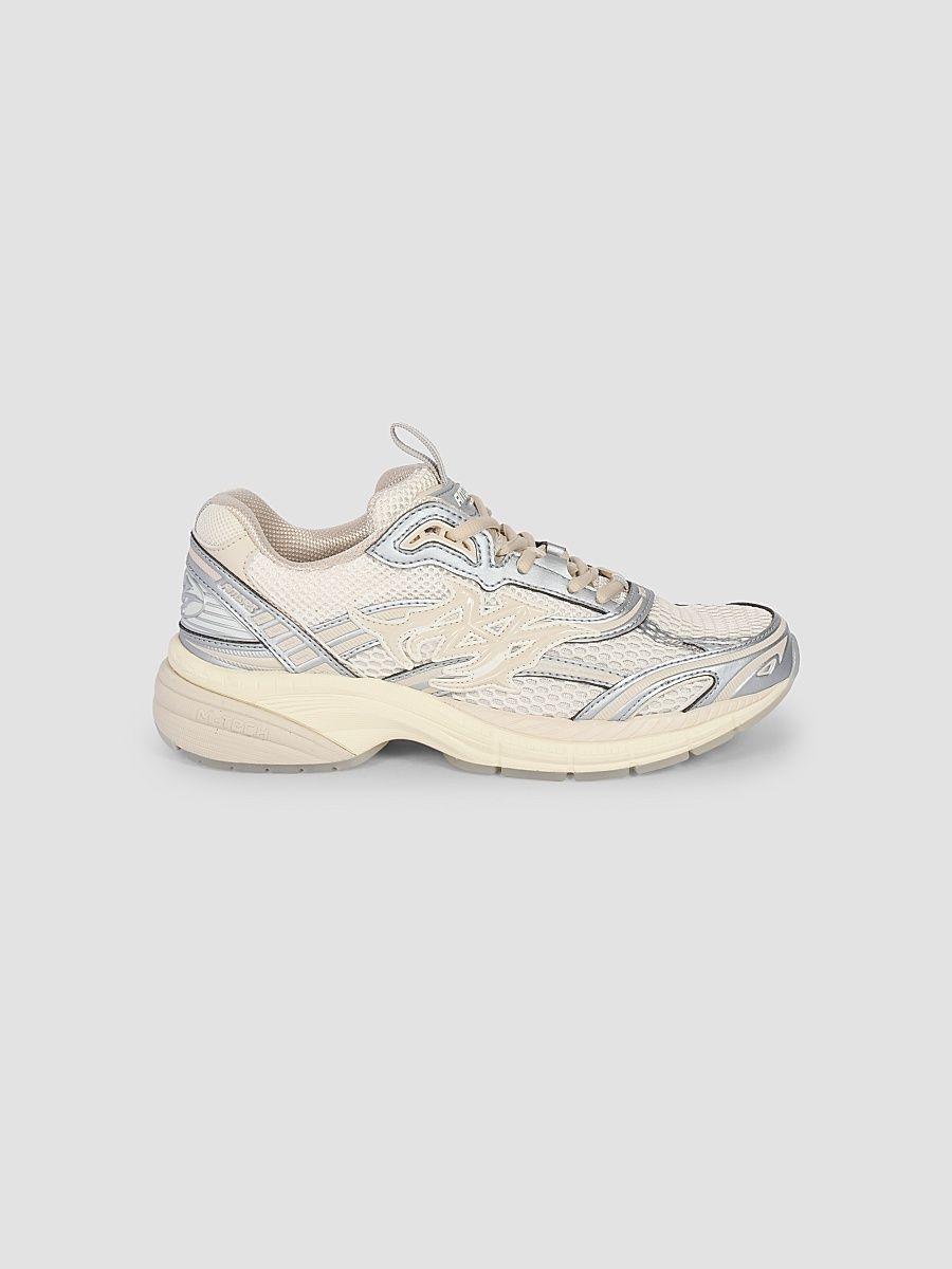 Women's M-Tech Low-Top Sneakers - White Silver - Size 10
