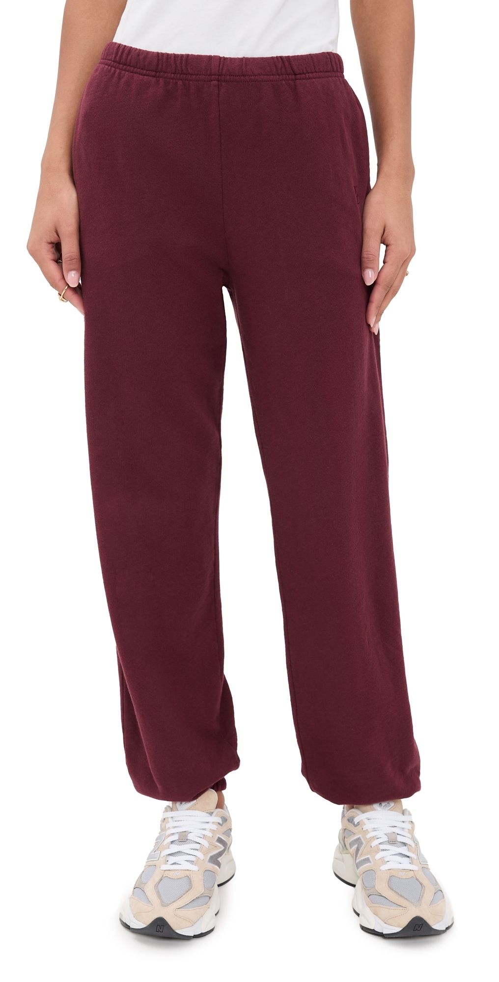 Éterne Boyfriend Pocket Sweatpants Oxblood L