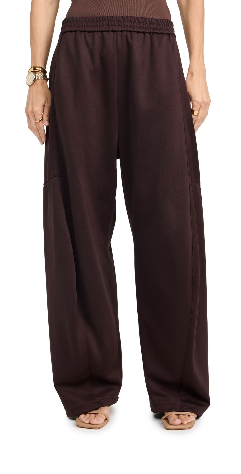Tibi Petite Active Knit Winslow Pants Brown M
