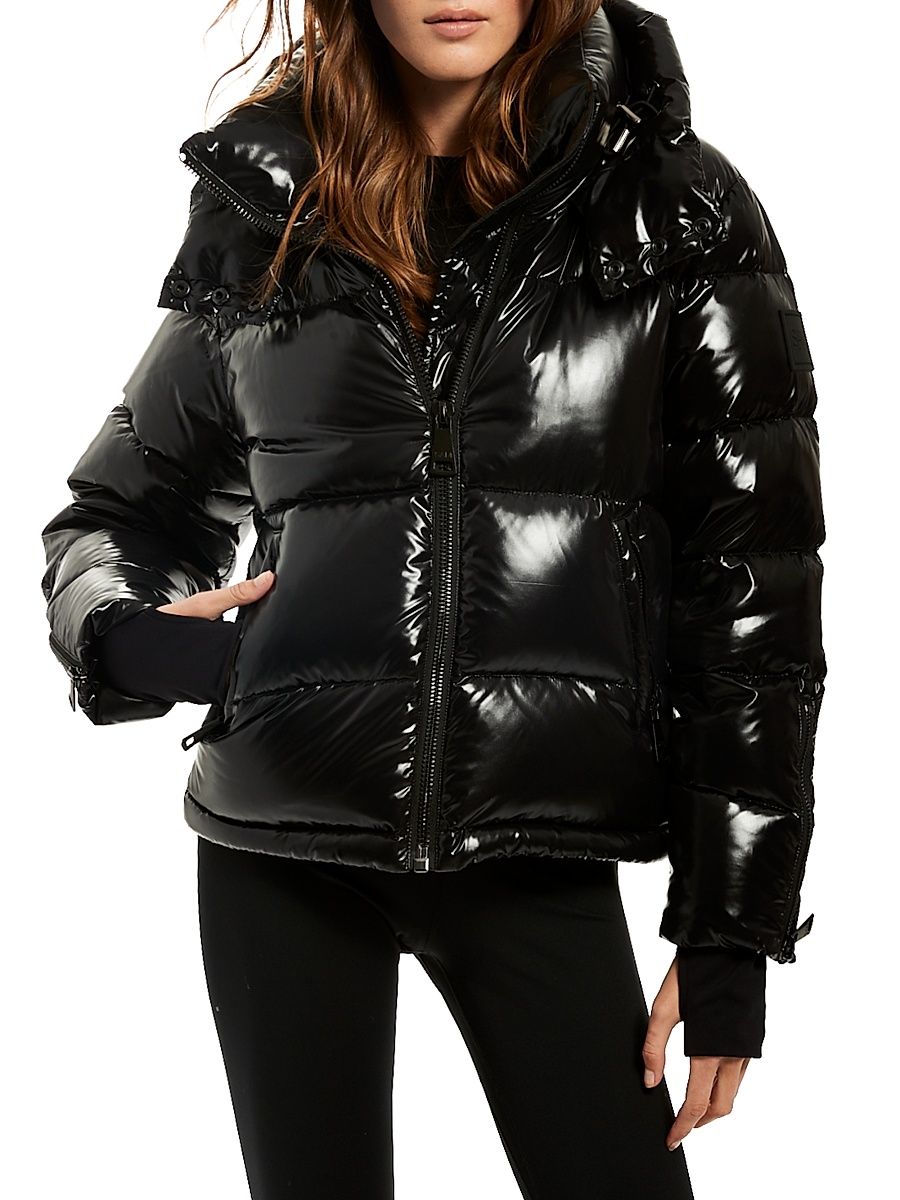 Women's Remy Hooded Shell Down Puffer Jacket - Jet - Size XS