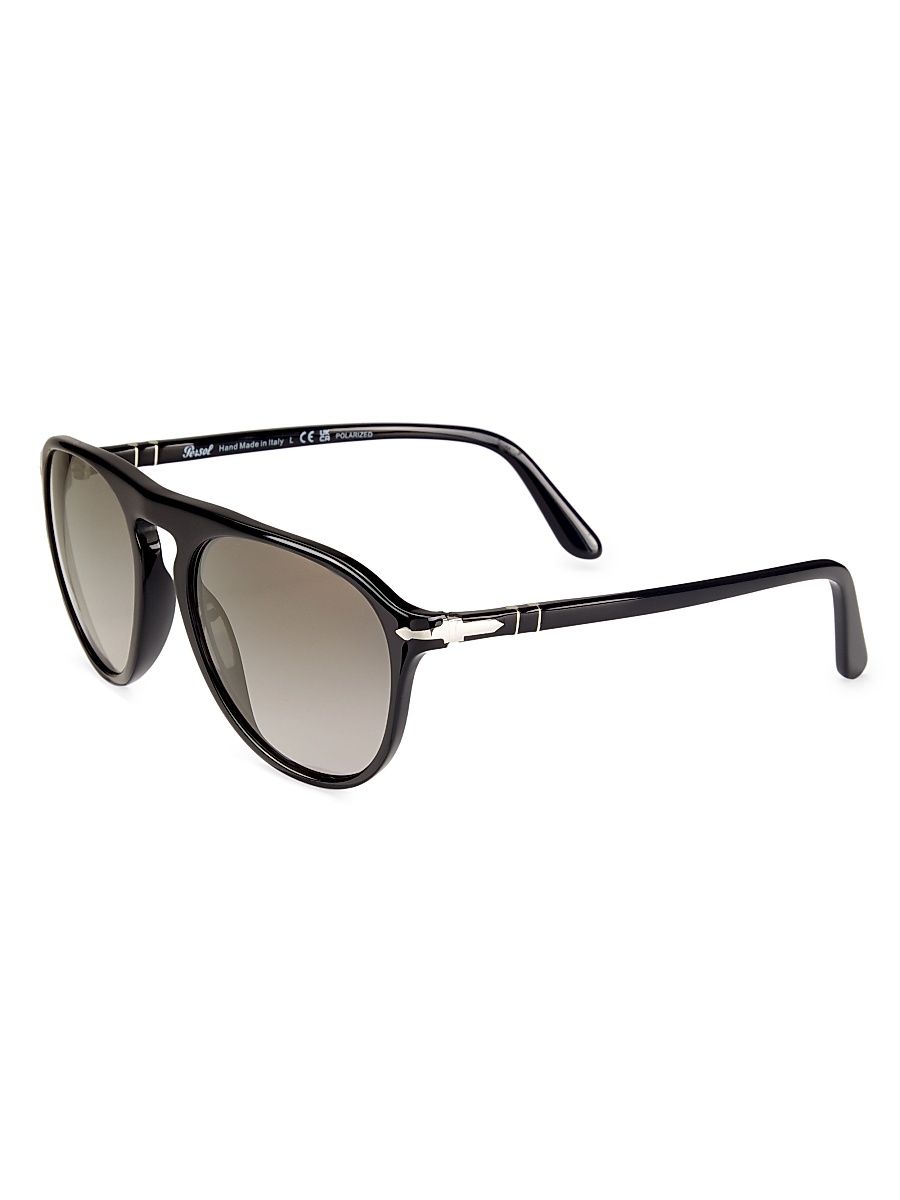 Men's 55MM Gradient Aviator Sunglasses - Black