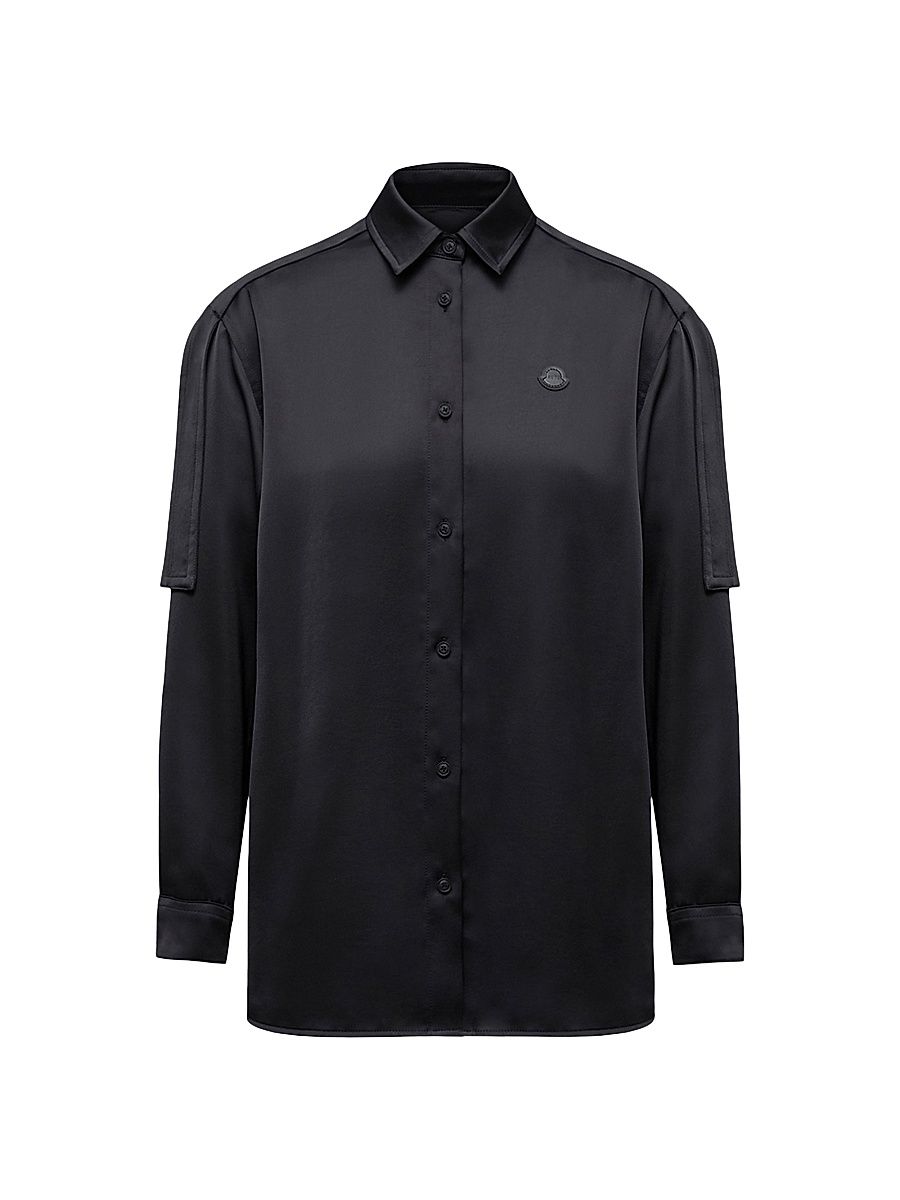 Women's Moncler x EE72 by Edward Enninful Shirt in Satin - Black - Size 8