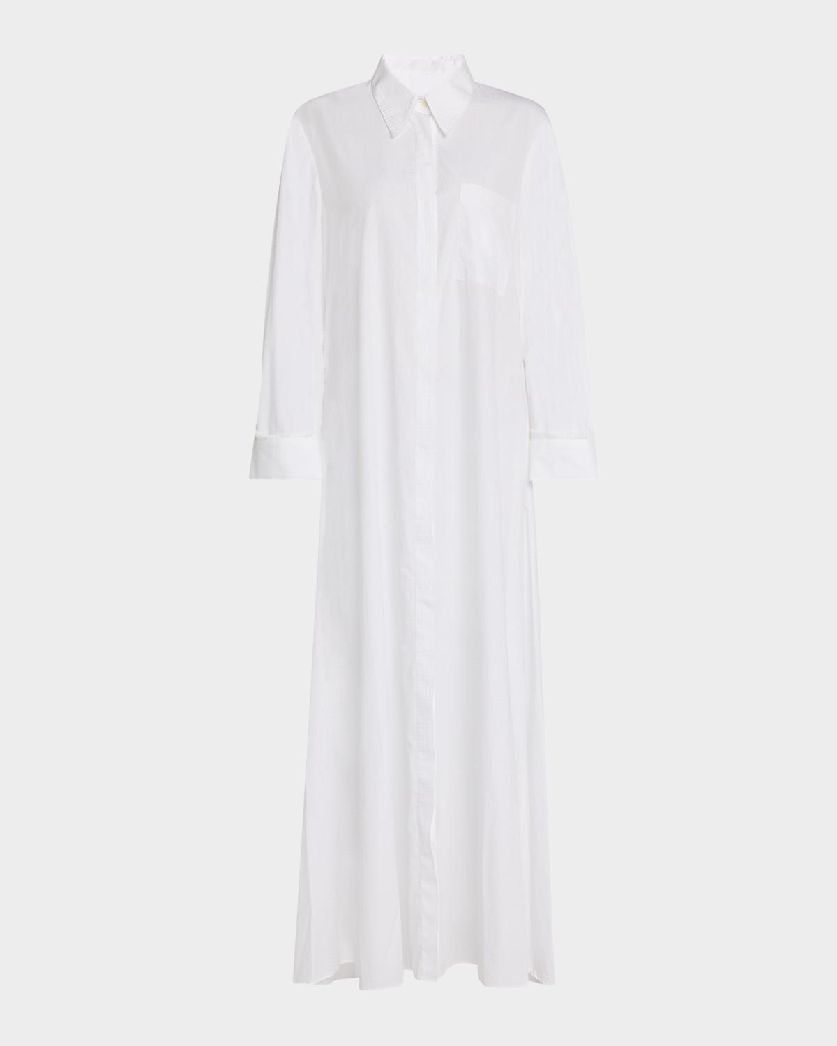 Jenny & apos;s Gown Oversized Embellished Cotton Poplin Shirtdress