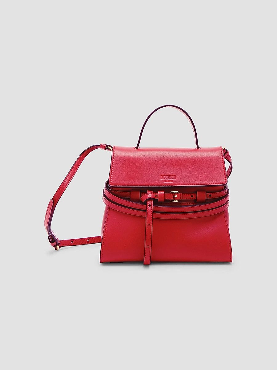 Moschino Women's Tie Me Strappy Top Handle Bag - Red