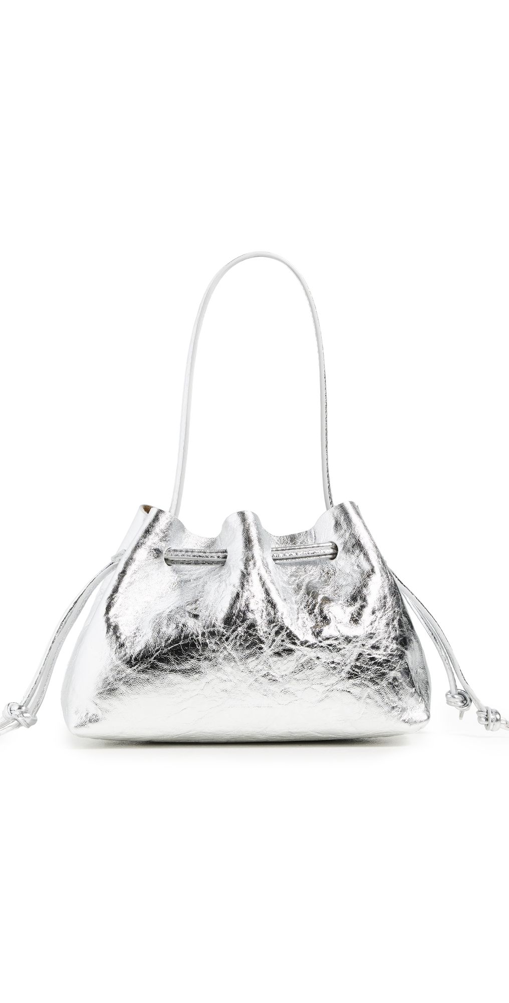 Mansur Gavriel Drawstring Pouchette Silver One Size