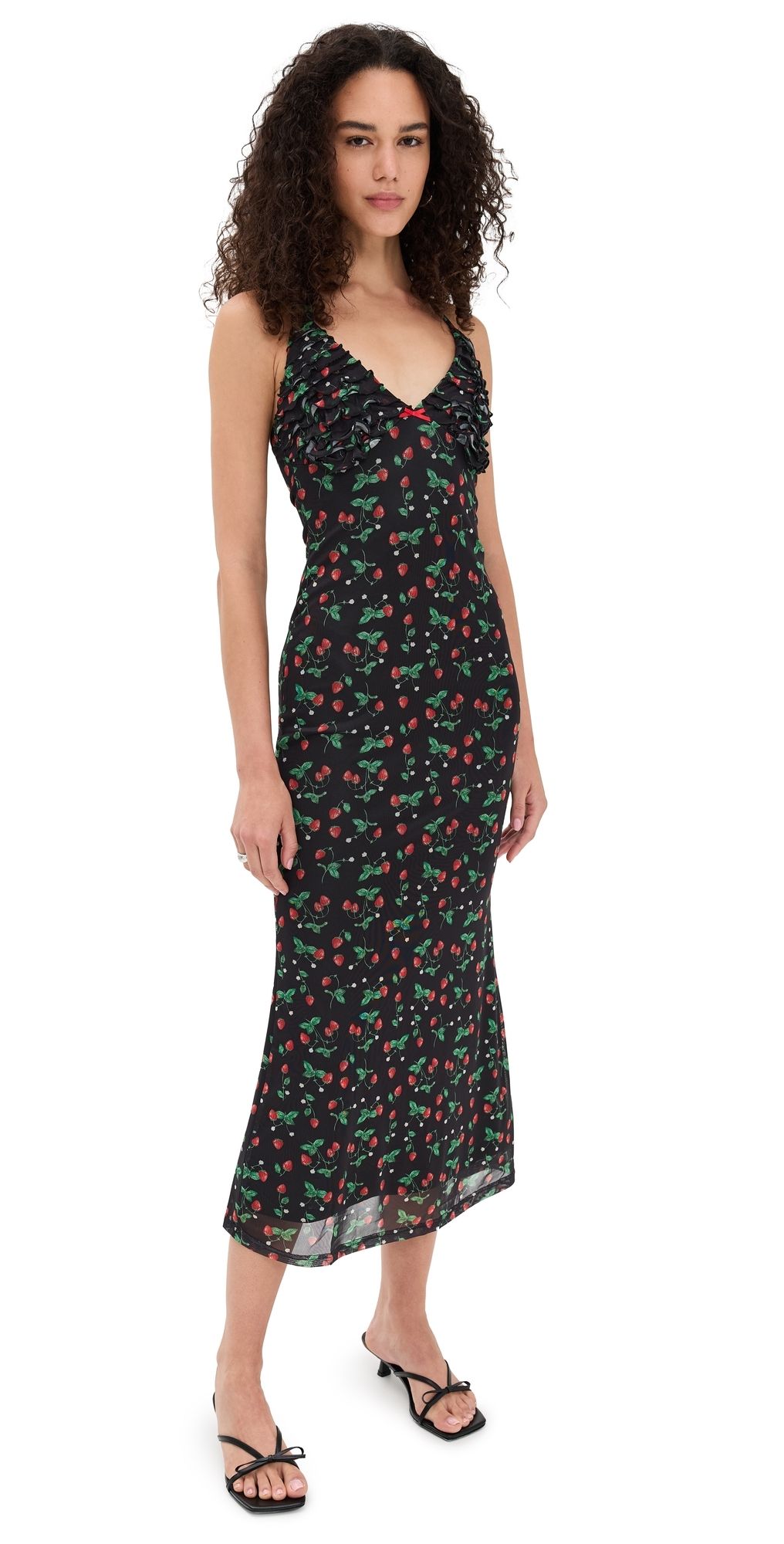 Bailey Rose Strawberry Maxi Dress Black M
