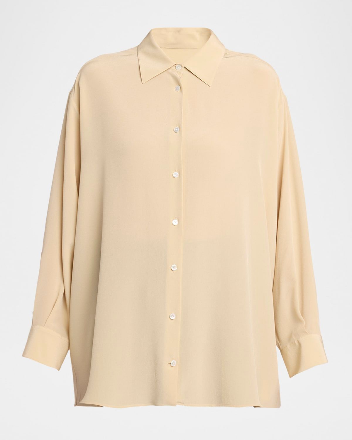 Luka Oversized Silk Button-Down Shirt