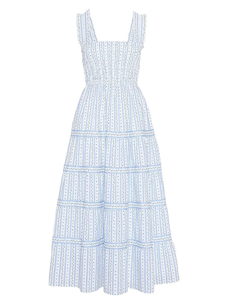 Women's The Kimmy Maxi Nap Dress - Blue Petal Stripe - Size XL