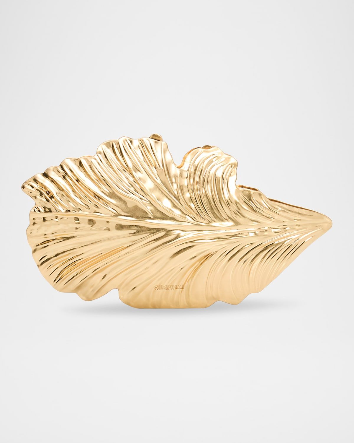 Flora Sculptural Leaf Clutch Bag