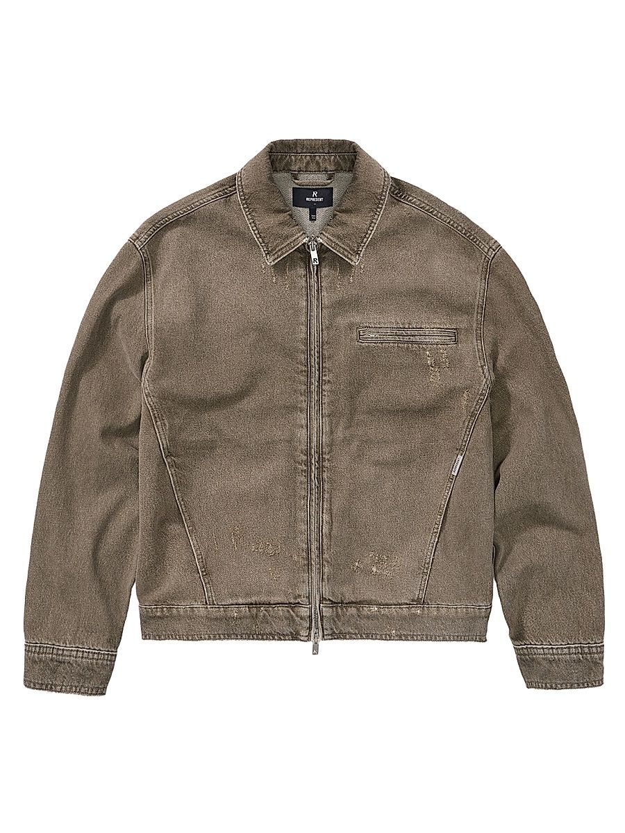 Men's Legacy Cotton Denim Jacket - Washed Olive - Size XS