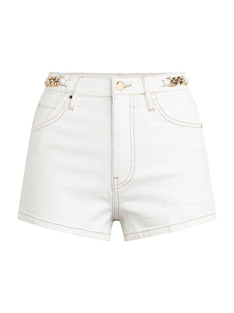 Women's Harlow High-Rise Denim Shorts - White - Size 34