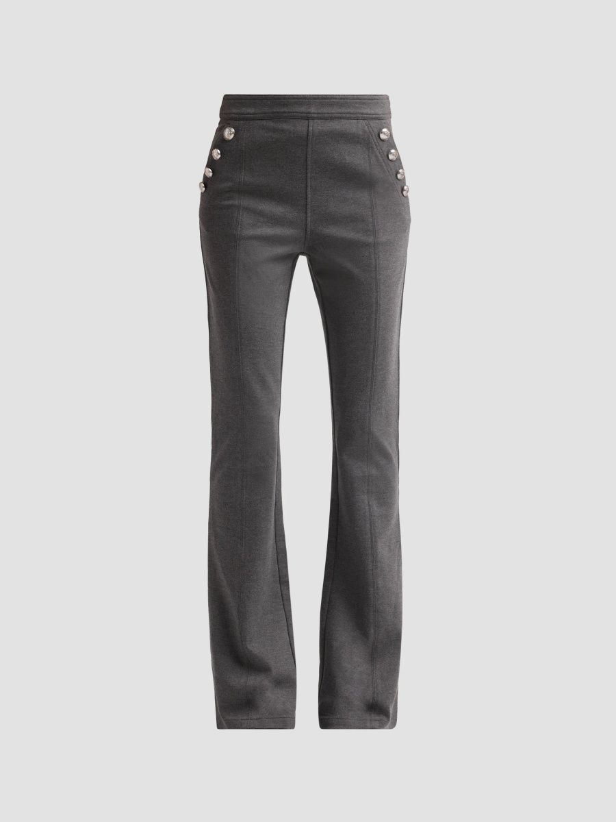 Women's Suzette Ponte Flare Pants - Charcoal Heather Grey - Size 14