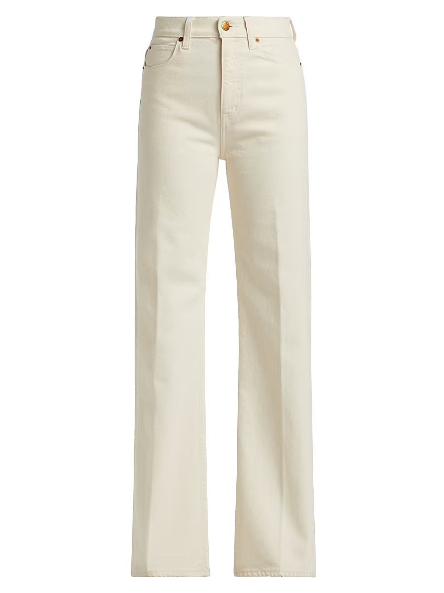 Women's Crease Bootcut High-Rise Jeans - Ecru - Size 32