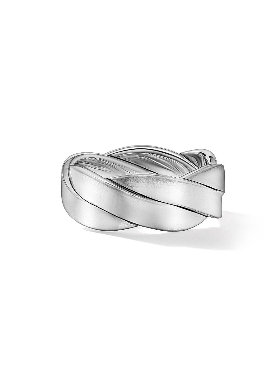 Men's DY Helios Band Ring in Sterling Silver - Silver - Size 10