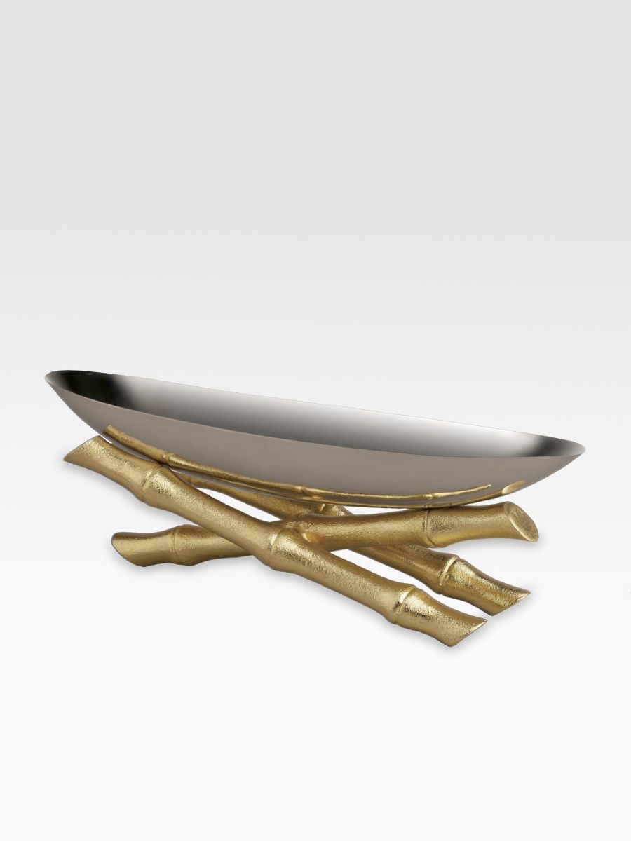 L'Objet Evoca Bamboo Boat - Gold