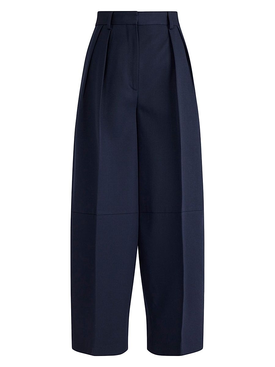 Women's Dash Stretch-Cotton Crop Pants - Navy - Size 8