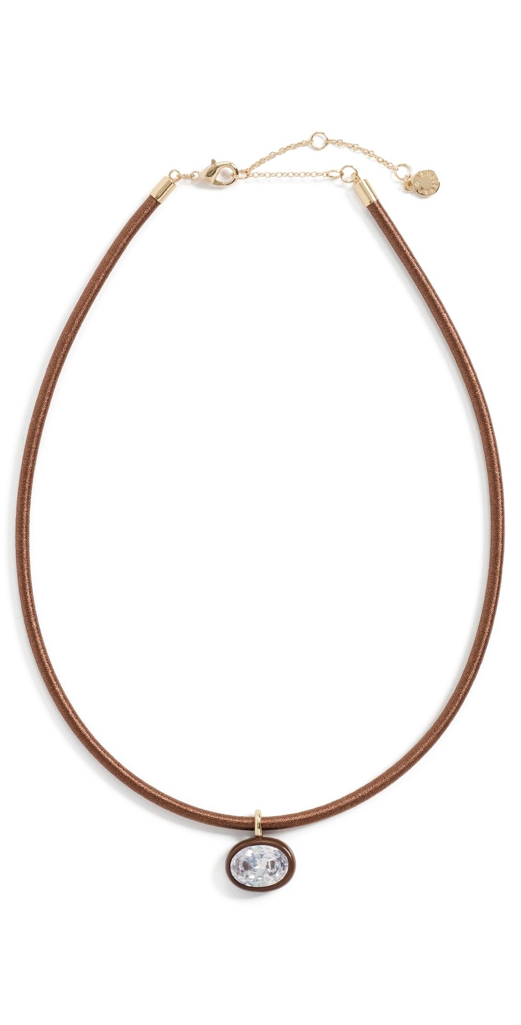 BaubleBar Lindsey Crystal Collar Necklace Brown One Size