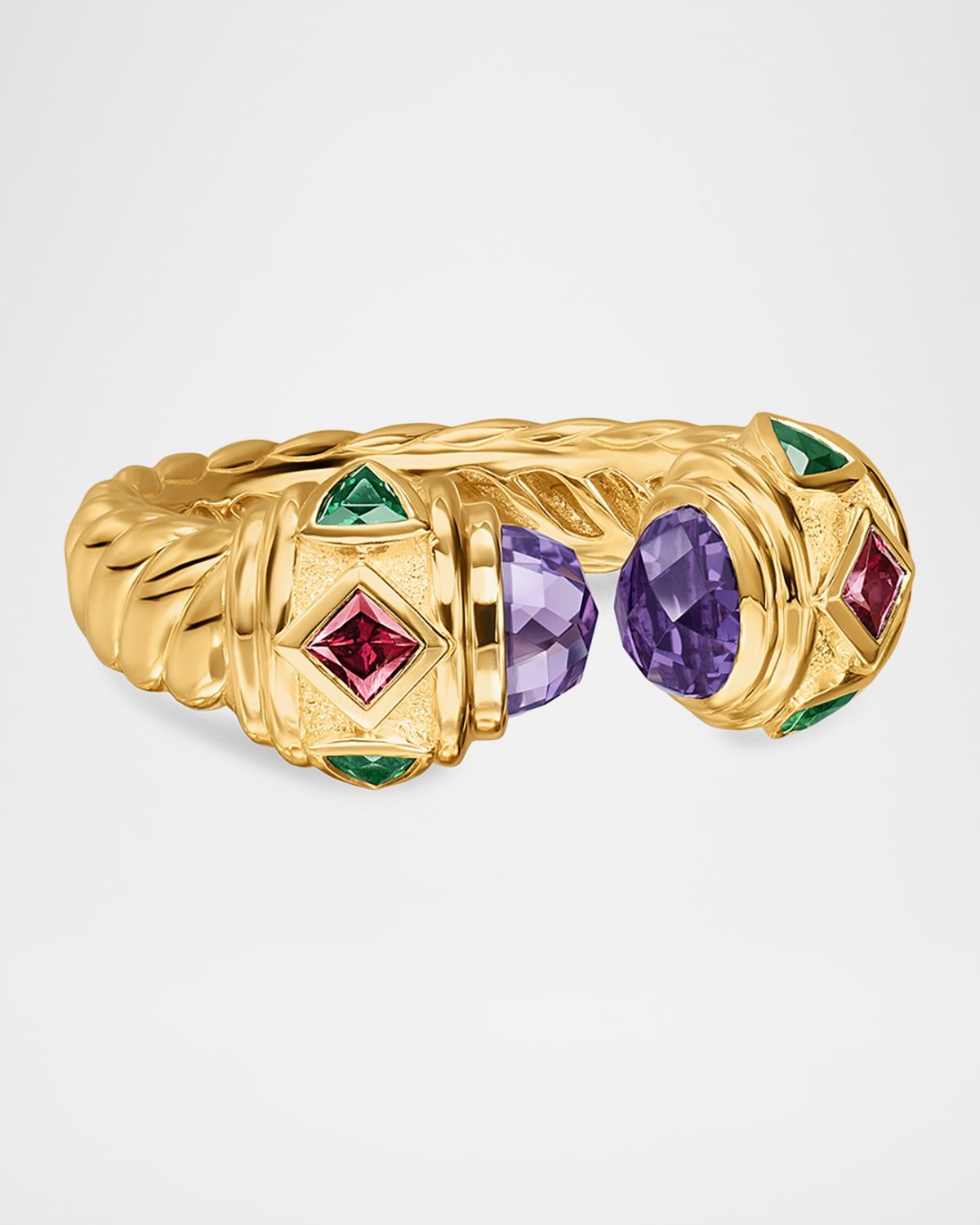 Renaissance Color Ring with Gemstones in 18K Gold, 9.9mm