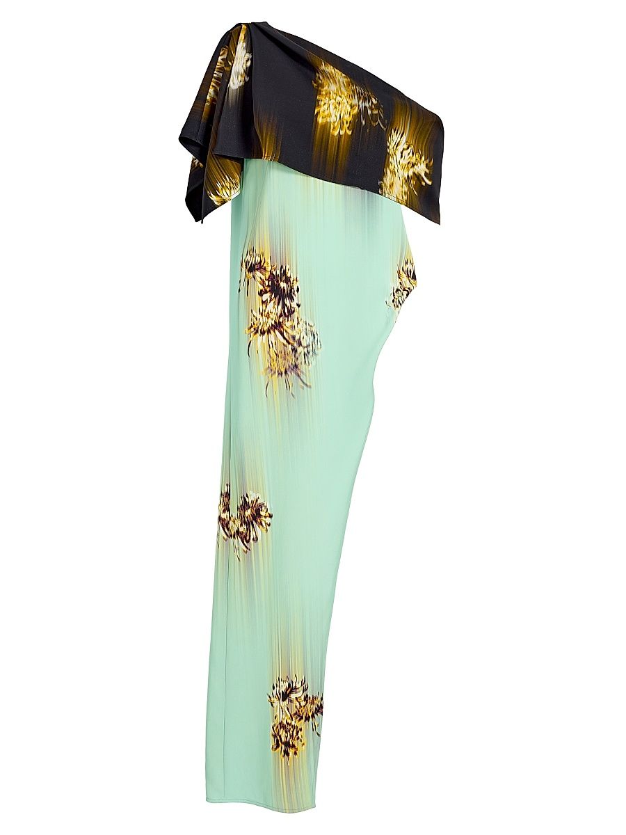 Women's Haya Printed One-Shoulder Tunic Top - Glass Multi - Size 12