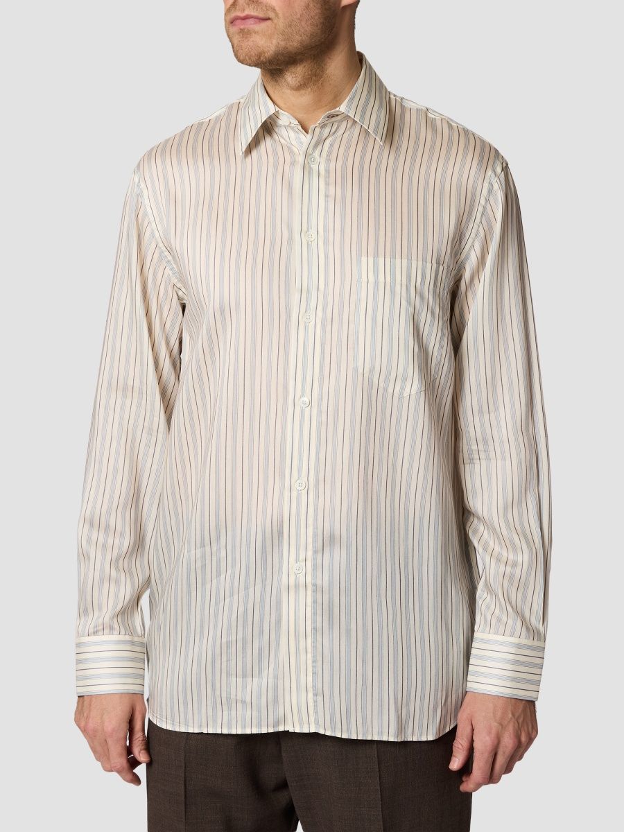 Paul Smith Men's Striped Easy-Fit Shirt - Parchment - Size Small