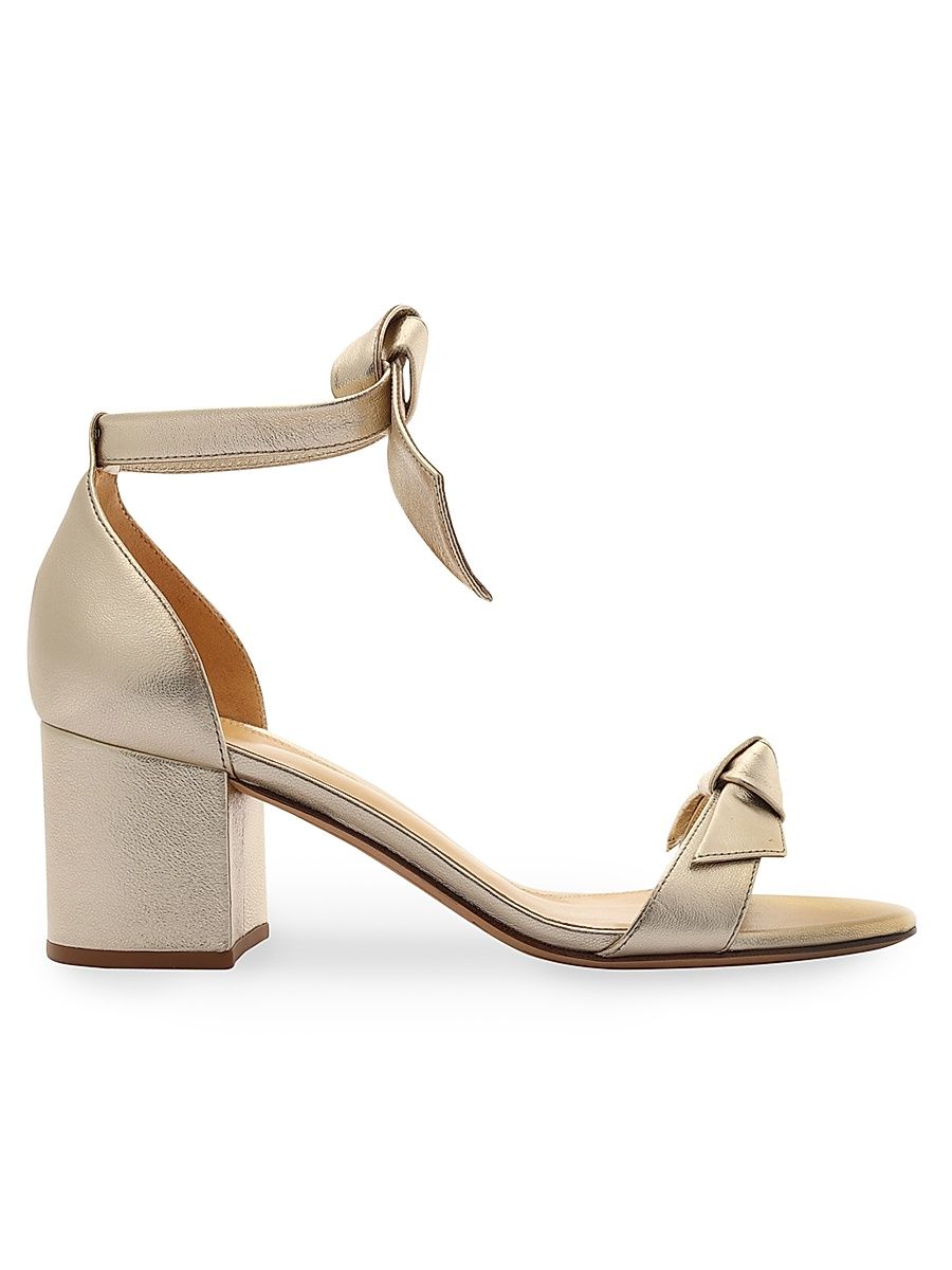 Women's Clarita 60MM Metallic Leather Sandals - Golden - Size 10.5