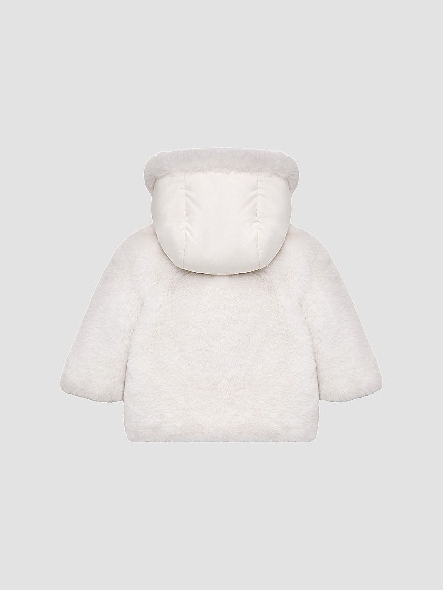 Baby Girl's & Little Girl's Viona Puffer Jacket in Faux Fur - White - Size 3