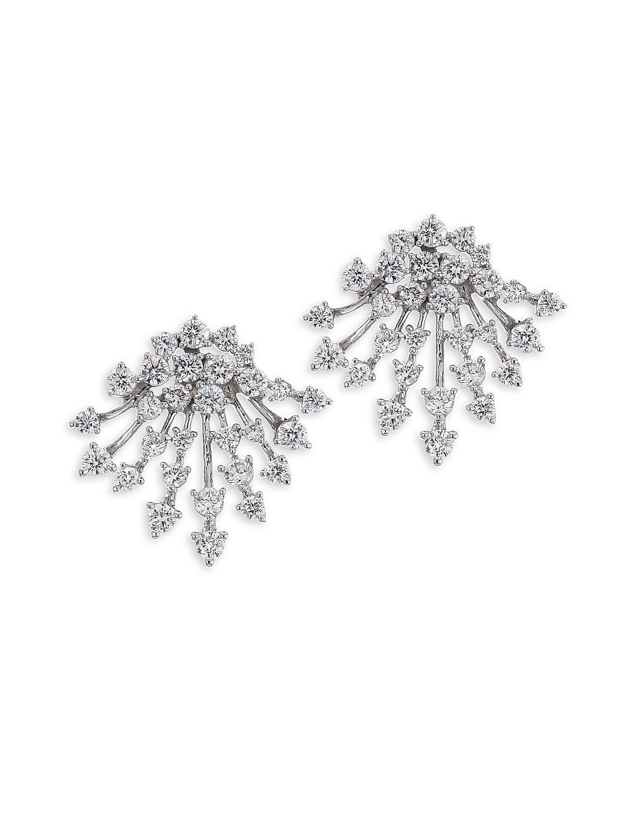 Women's Luminus Diamond & 18K White Gold Stud Earrings - White Gold
