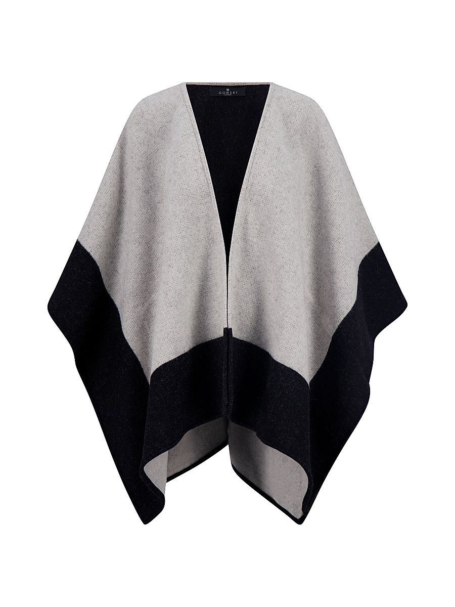 Women's Reversible Select Wool Cape - Gray