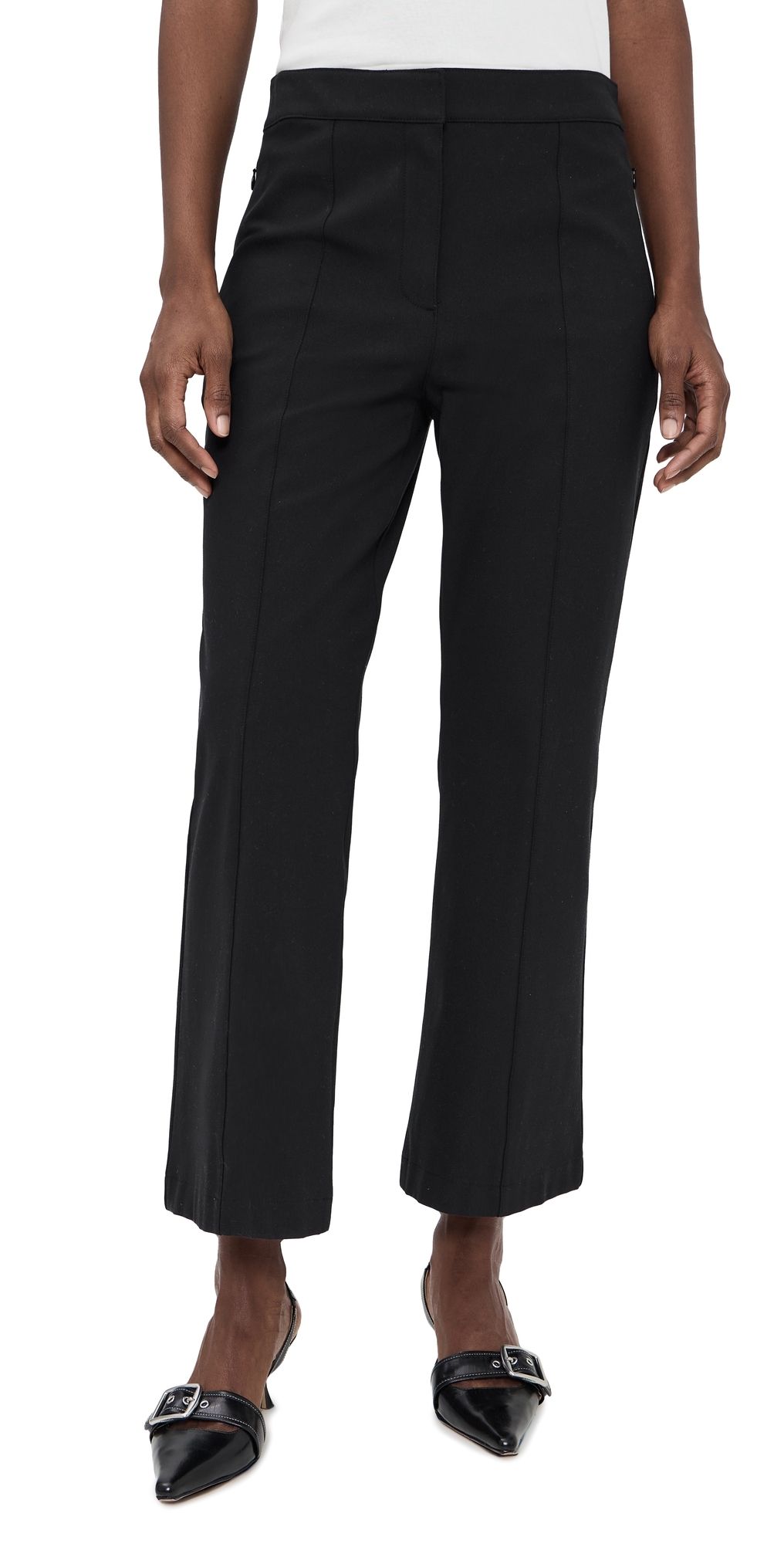 Theory Seamed Kick Pants Black 8