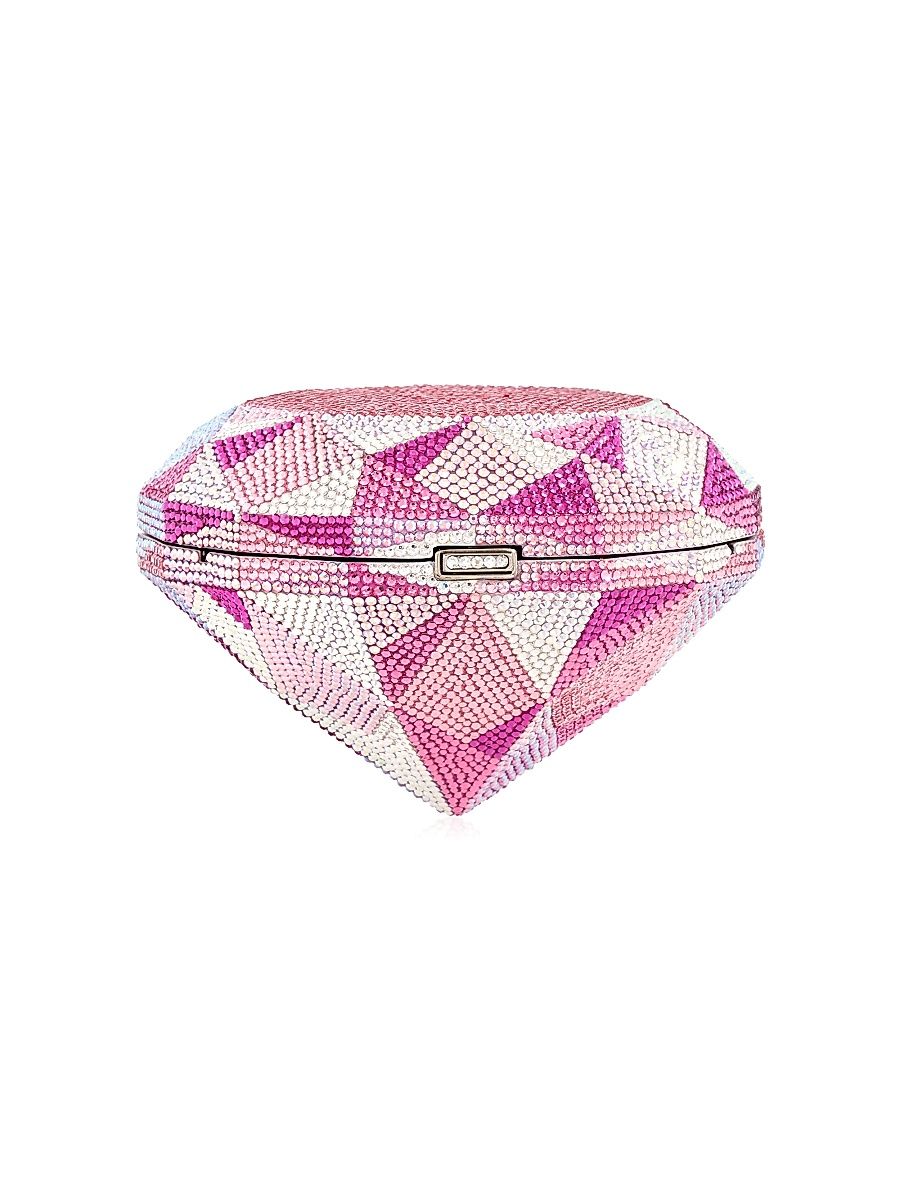 Women's Diamond Crystal Clutch - Light Rose