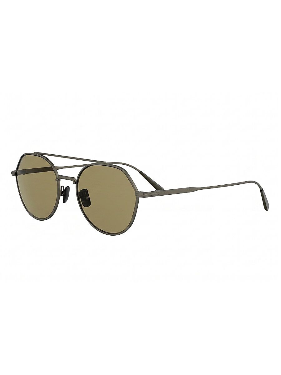 Men's Dior Black Suit R6U 54MM Round Sunglasses - Dark Ruthenium Brown