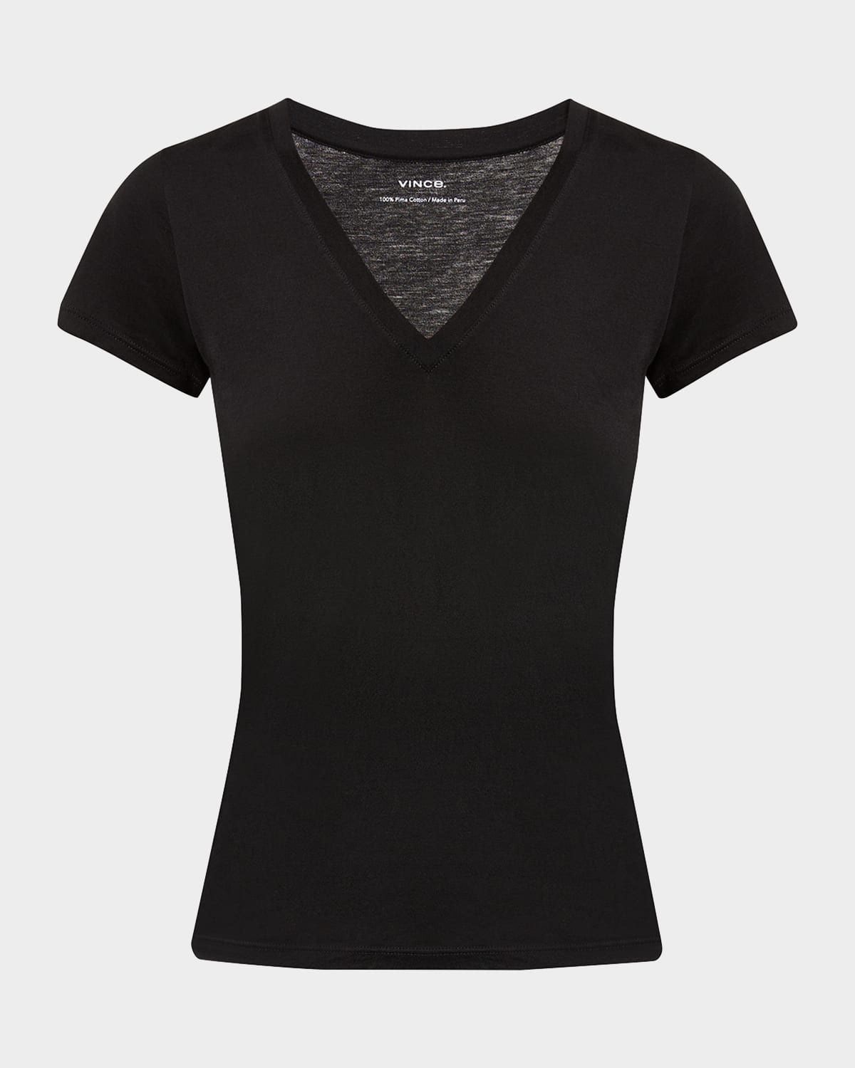 Essential Pima Cotton V-Neck Tee