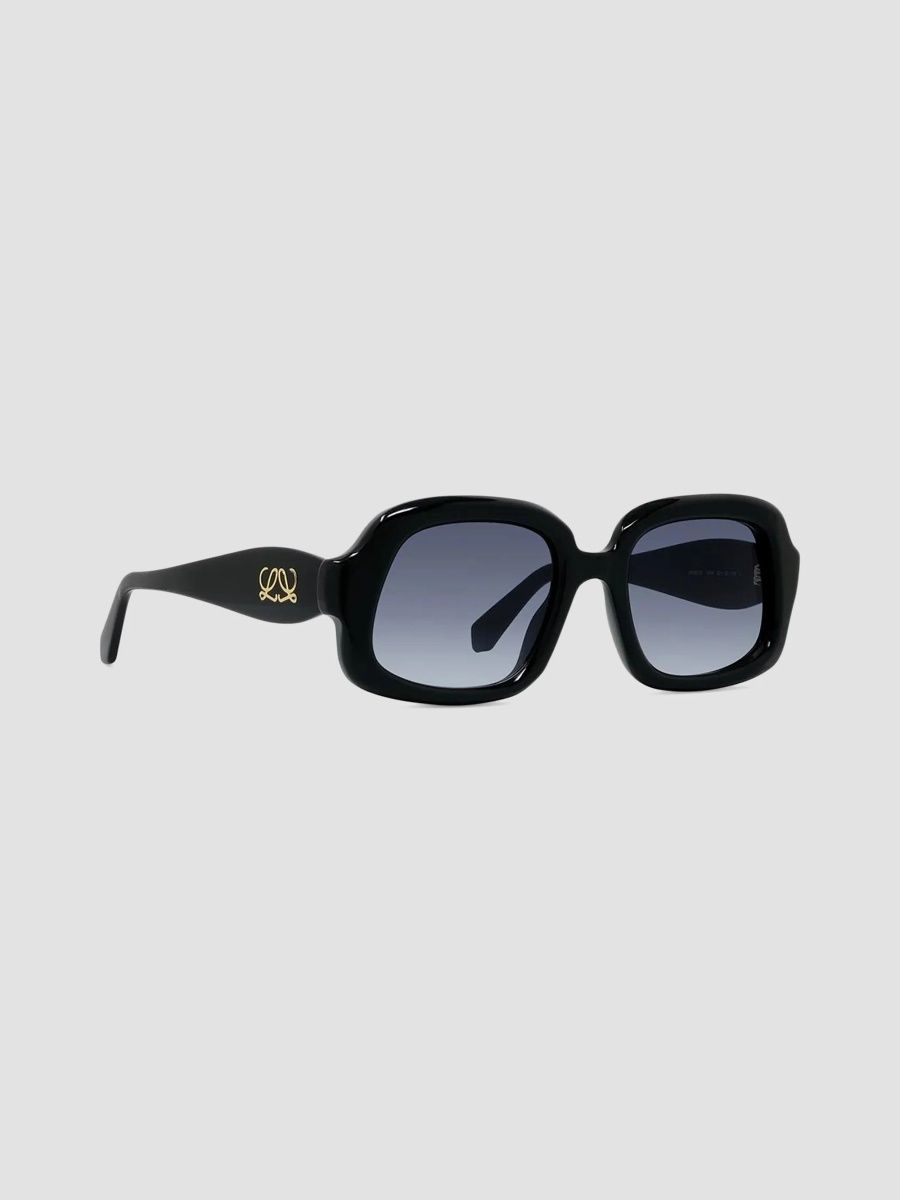 LOEWE Women's Double L 52MM Geometric Sunglasses - Black Blue