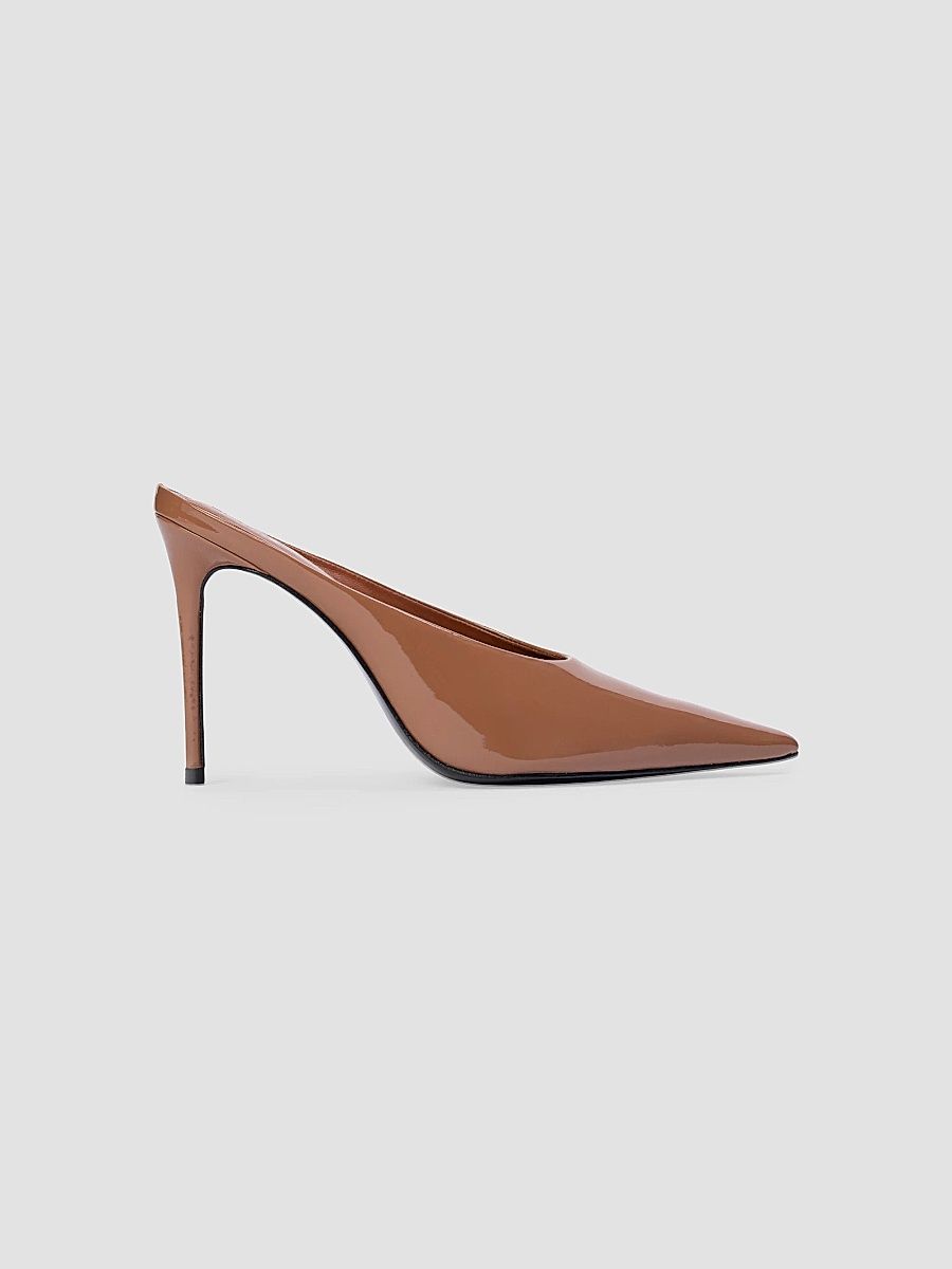 Black Suede Studio Women's Fallon 100MM Patent Pumps - Mousse Patent Leather - Size 11
