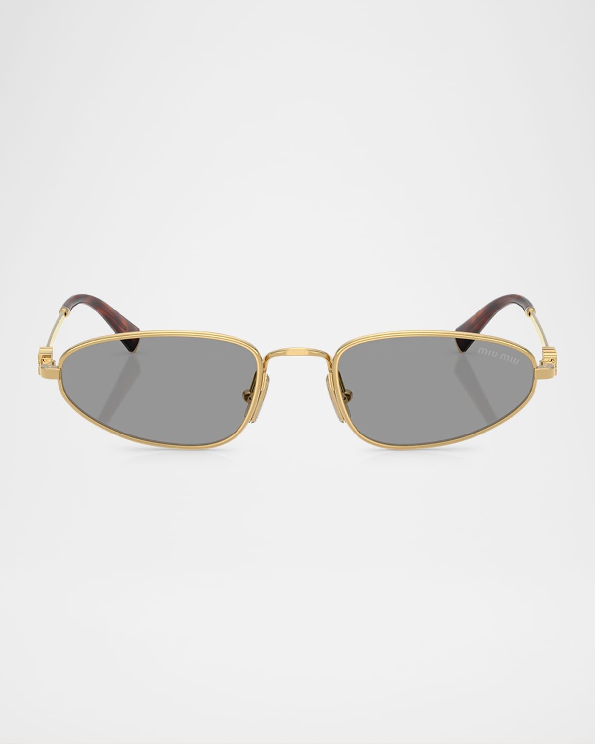 Logo Metal Oval Sunglasses