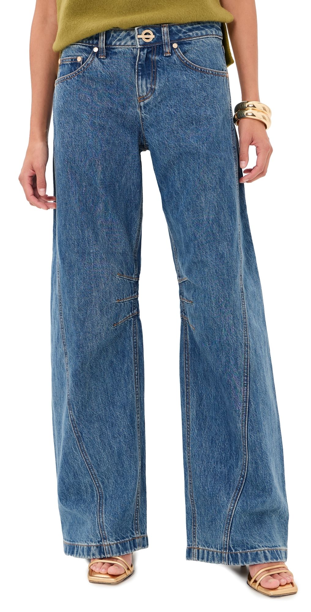 Cult Gaia Anber Barrel Jeans Stone Wash 24