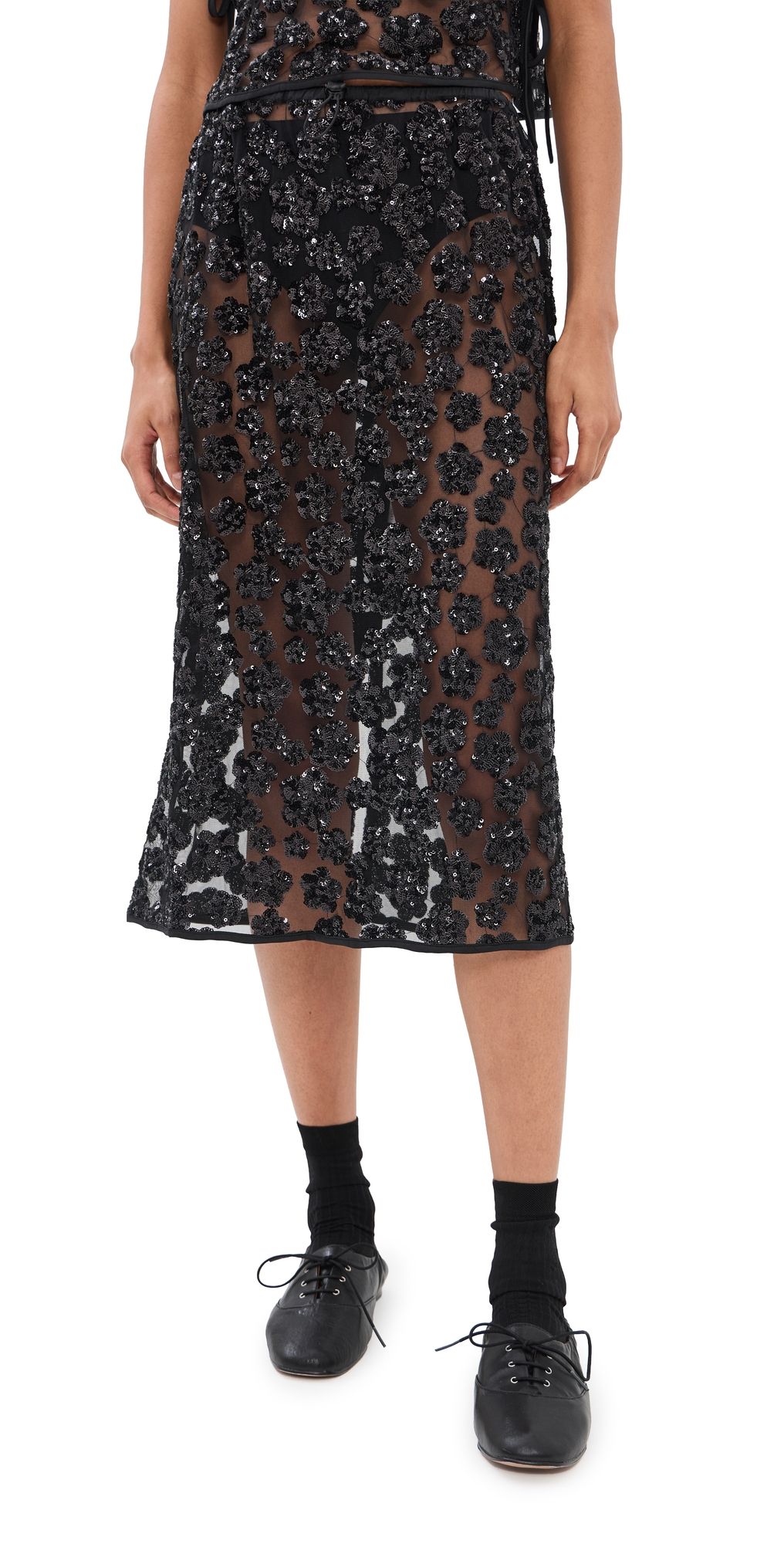 Cecilie Bahnsen Bria Skirt Black 10