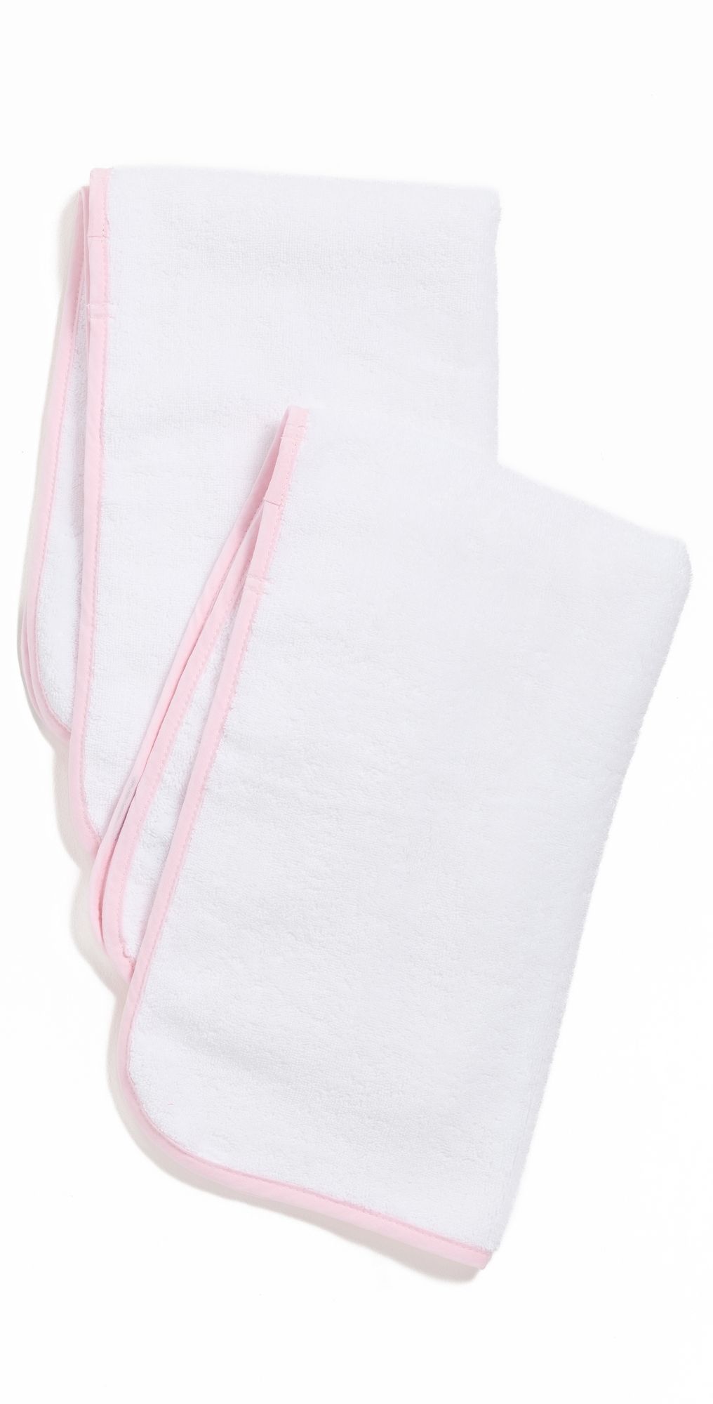 Weezie Signature Hand Towels 2 Pack Ballet Pink on White One Size