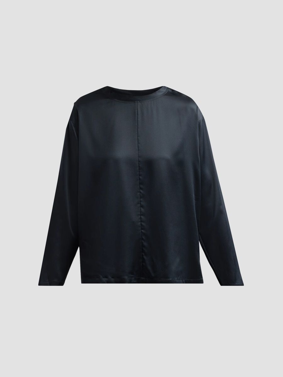 A. L.C. Women's Jules Stretch-Silk Crewneck Blouse - Black - Size XXS