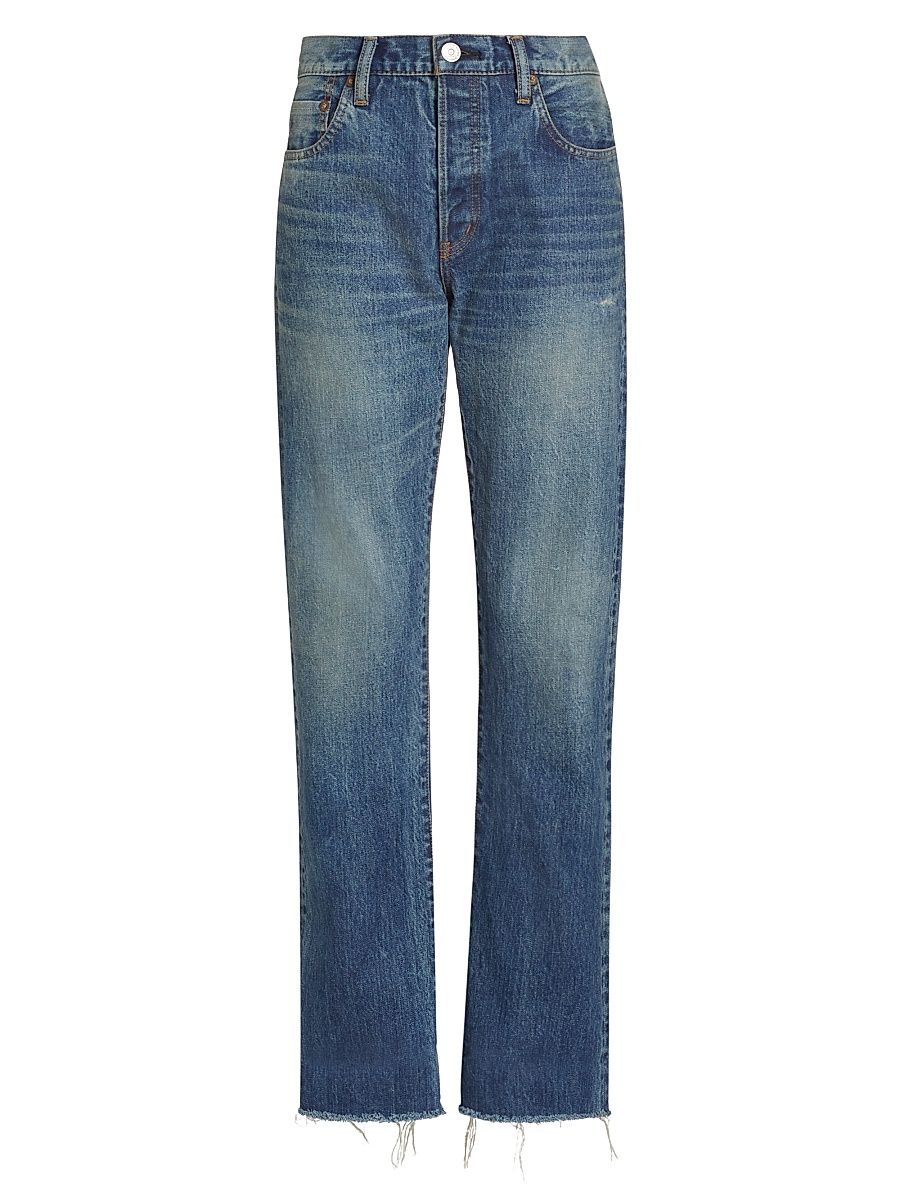 Women's Hopewell Denim High-Rise Straight-Leg Jeans - Dark Blue - Size 29